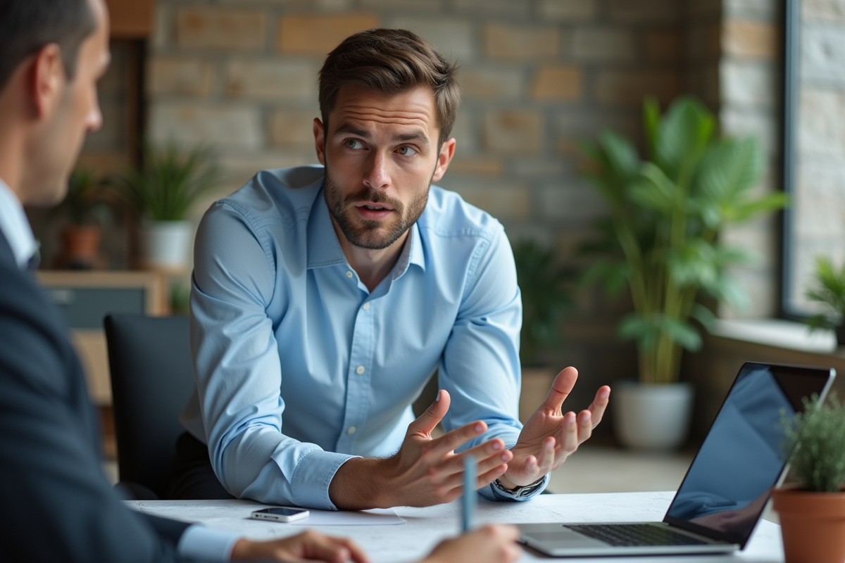 Jeune homme concentré lors d